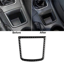 Carbon Fiber Interior Central Storage Box Cover Trim For Mazda 3 Axela 2013-2016