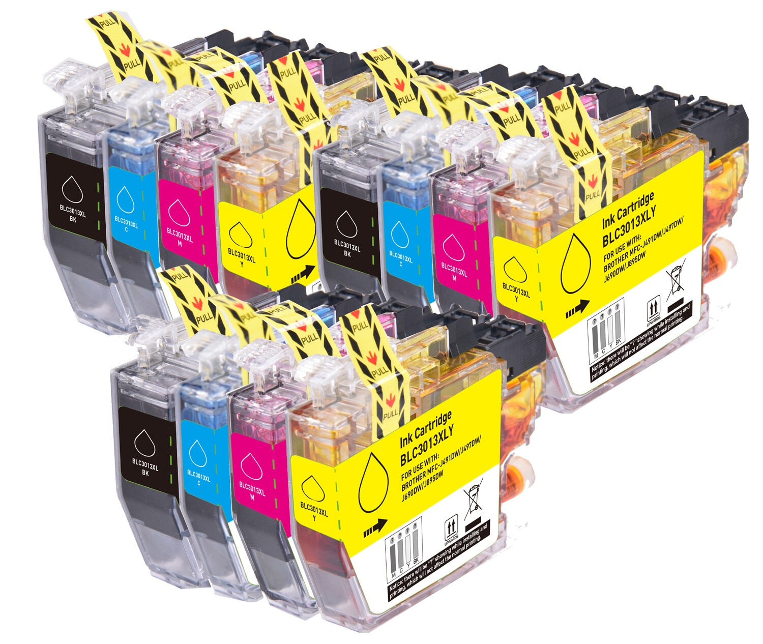 Printer Ink Cartridges fits Brother LC3013 MFC-J497DW MFC-J690DW MFC-J895DW BCMY-image