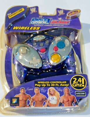Intec WWE Smackdown Raw Licensed Controller for Nintendo GameCube Wireless New 