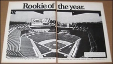 1981 Kent III Cigarettes 2-Page Print Ad Advertisement Yankee Stadium New York