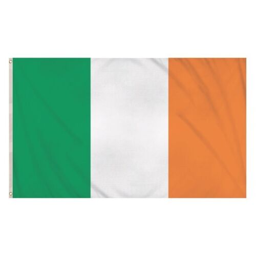 5ft x 3ft Ireland IRISH FLAG TRI COLOUR With Eyelets St Patricks Day - Picture 1 of 1