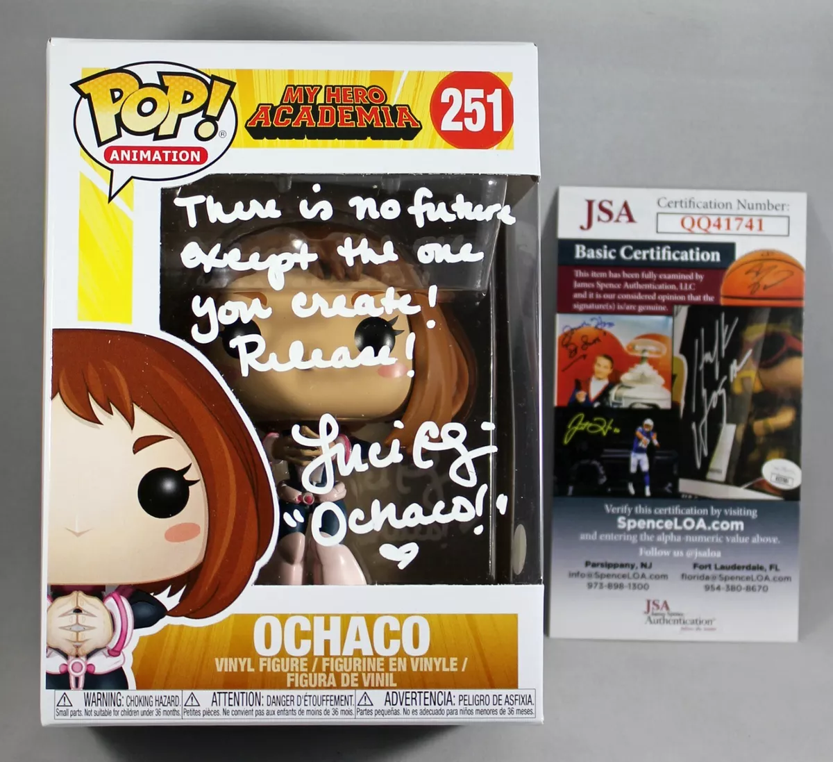 LUCI CHRISTIAN SIGNED OCHACO MY HERO ACADEMIA FUNKO POP FIGURE
