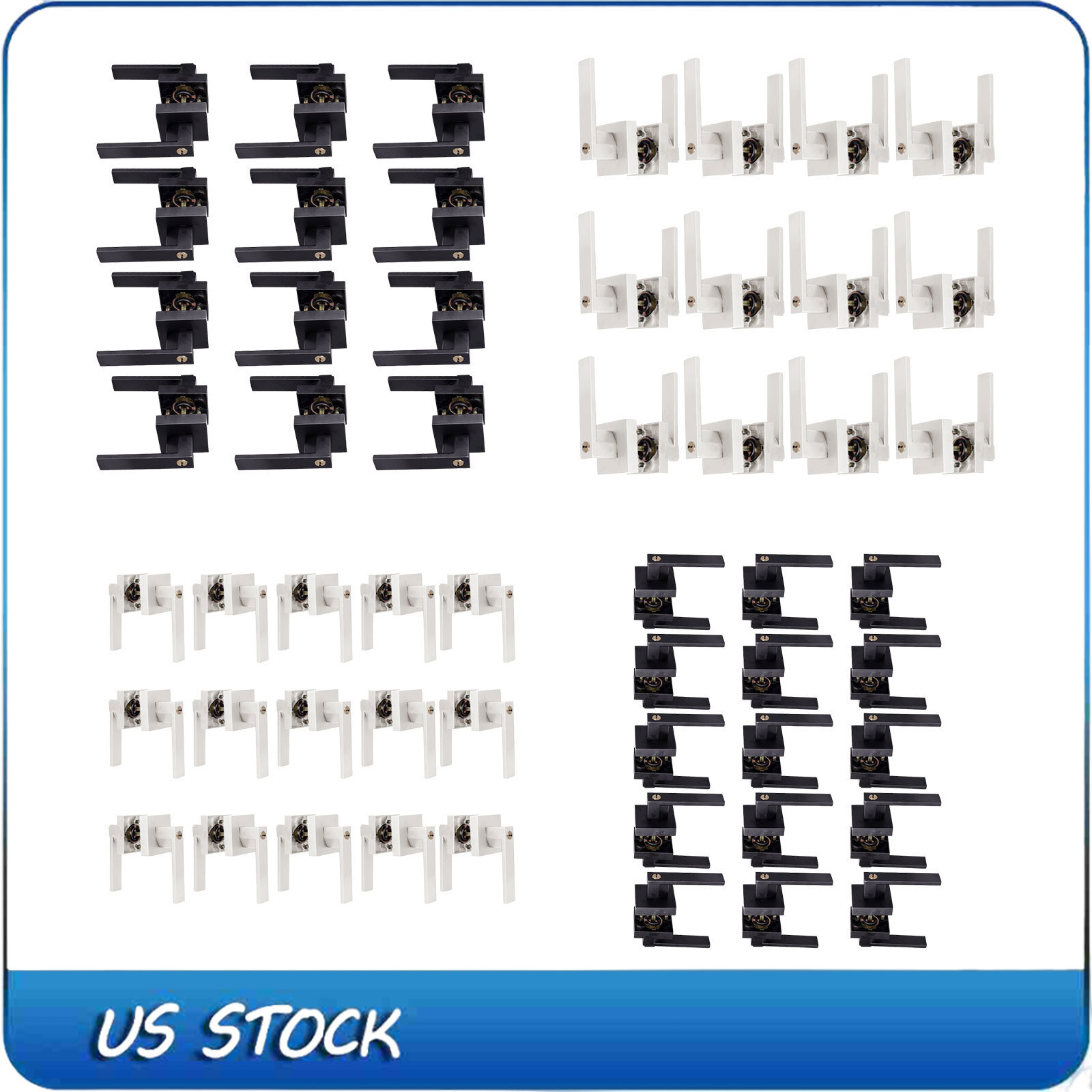 Privacy Door Locks Passage Handles Brushed Nickel Entry Lock keyed Levers-image