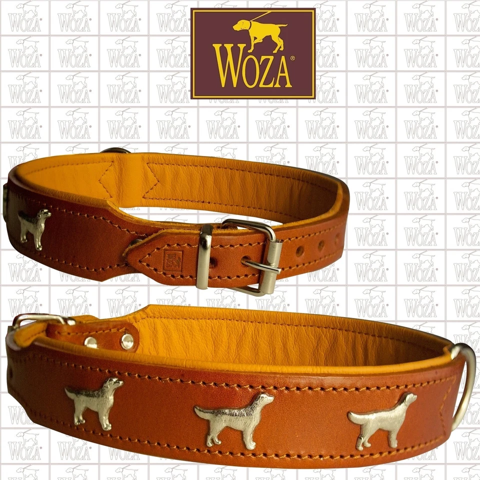 WOZA Premium Hundehalsband Golden Retriever Vollleder Soft Rindnappa CC1626