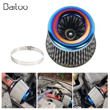 3 76mm Universal Car Air Filter High Flow Cold Air Intake Dry Cone Replacement