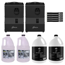 Chauvet DJ Hurricane Bubble Haze LT Machine 2-Pack with Fluid