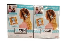 Mermaid Braid Hairstyling Kit 2-Pack Comes W/ Clips Tip Booklet Bands Pins Hair