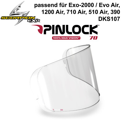 Scorpion Exo Pinlock 70 Maxvision klar DKS107 für 2000/-Evo, 1200, 710, 510, 390