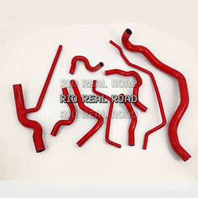 Fit SAAB 9-3 9.3 1.8/2.0 Turbo 2003-2014 Red Silicone Radiator &Heater Hoses Kit