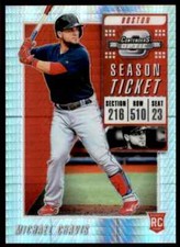 2019 Contenders Optic Hyper Prizm RC Michael Chavis 194/299 Boston Red Sox