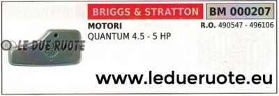490547 496106 Auspuff Schalldämpfer Briggs & Stratton Motor Quantum 4.5 5 PS