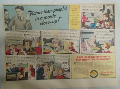 Fleischmann's Yeast Ad:  Picture These Pimples In A Movie Closeup ! from 1930's