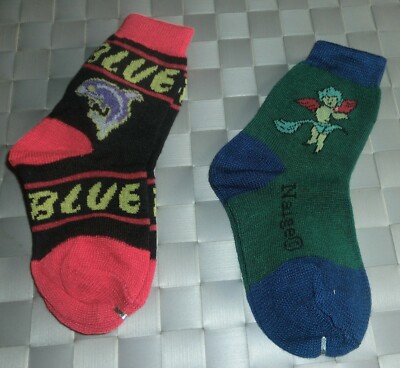 2 Paar Socken blau/grün/rot/schwarz gemustert für  Jungen Gr. 13-16