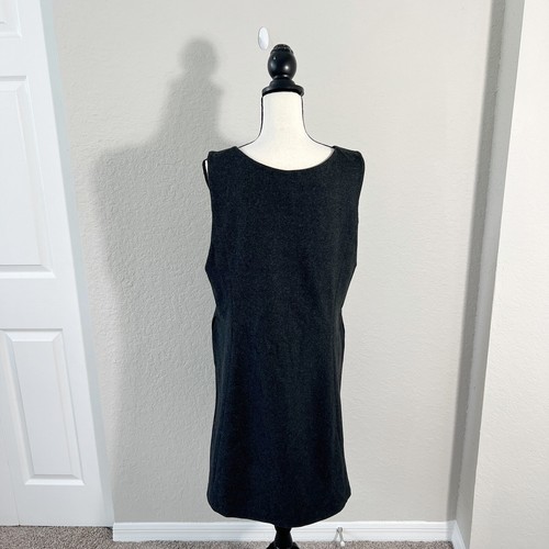 NWT Uniqlo Womens Brushed Jersey Jumper Dress U-neck Size XL Grey - 第 3/7 張圖片