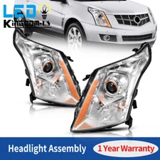 Halogen Projector Headlights For 2010-2016 Cadillac SRX Chrome Headlamp w/ Bulbs