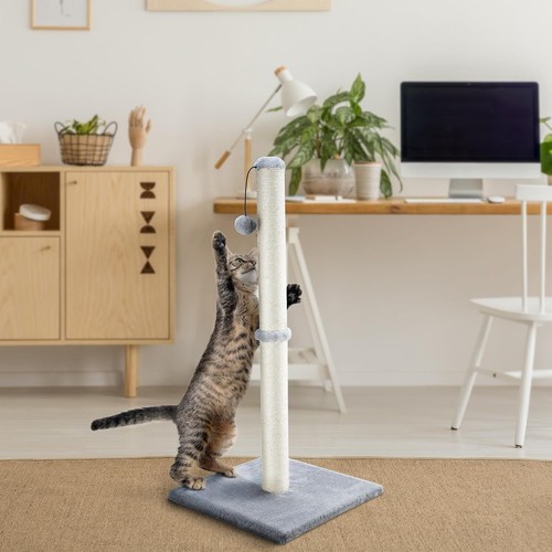 Height Tall Cat Scratching Post, Claw Scratcher with Sisal Rope and Covered - Picture 6 of 9