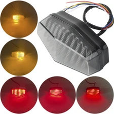 1X Lucas Style LED Brake Stop Light Taillight Universal For Harley Bobber Yamaha