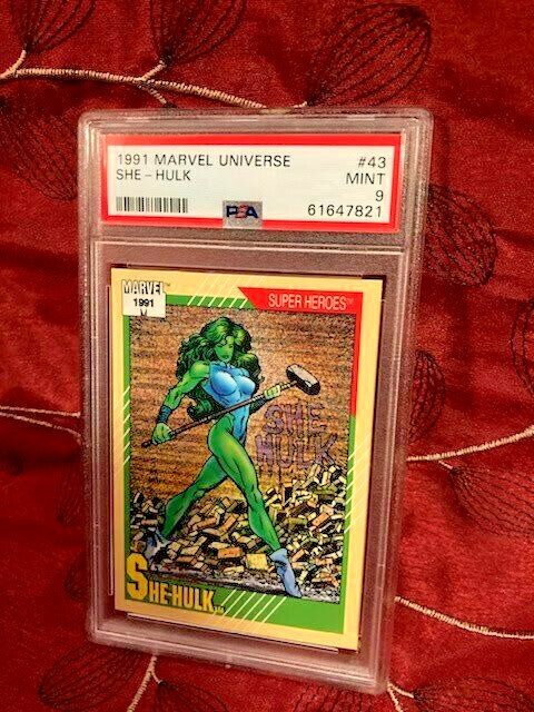 1991 Impel Marvel Universe #43 SHE HULK PSA 9  MINT