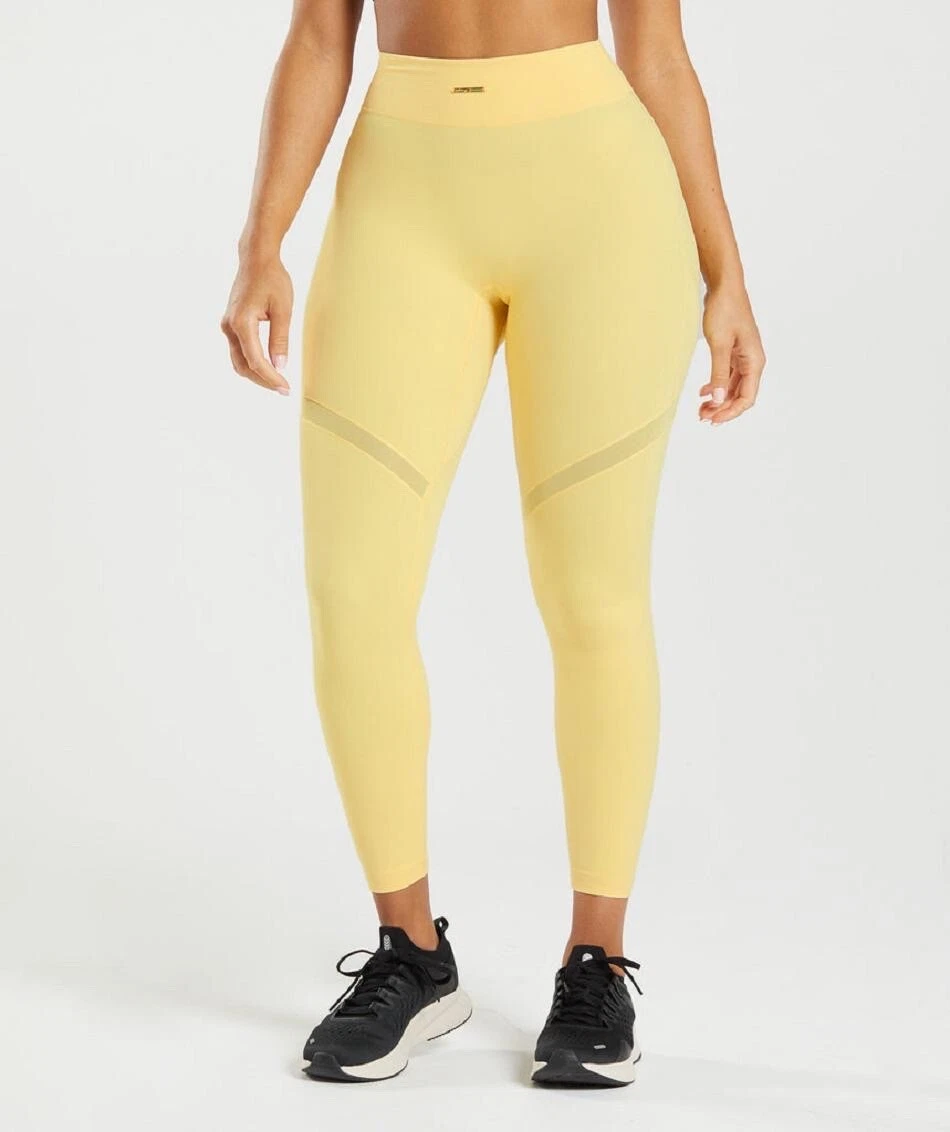 GYMSHARK x Whitney Simmons- Mesh Leggings V3 Pollen Athletic Gym Workout