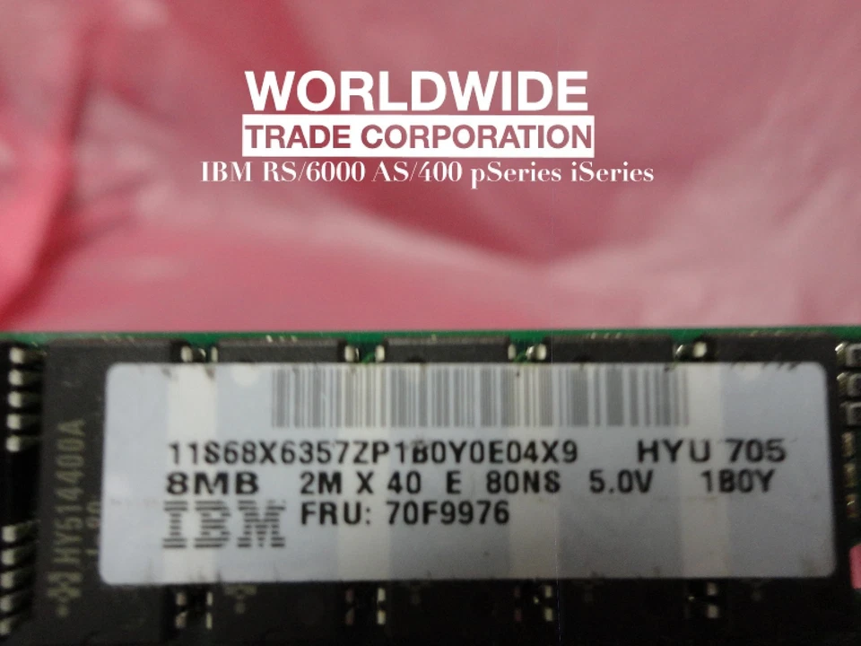 IBM FC# 5064 = 8x PN# 70F9976 68X6357 8MB SIMM (64MB Total) Memory RS6000 - Image 4 of 4