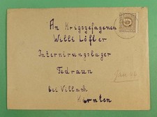 DR WHO 1946 AUSTRIA AMG MILITARY POST TO VILLACH R22455