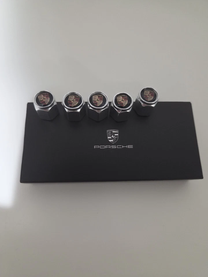 Universal Fits Porsche Tire Air Valve Stem Caps Cover for Cars 5 Count W/box - Image 4 of 4