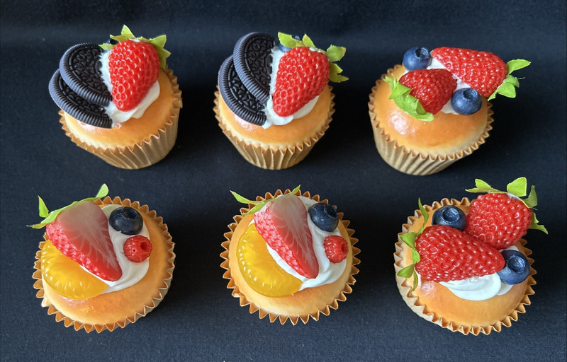 Fake Cupcakes, Artificial Cupcakes for Display, Realistic Fake Food