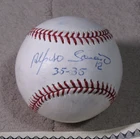 Alfonso Soriano Signed Baseball Auto Inscribed "35 - 35" on Offical MLB Ball COA