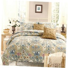 Luxury Classic Bedding Quilt Set, King Yellow, Beige, Blue, Pink, Mutli-color