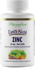 Paradise Herbs Zinc Supplements with Picolinate and Natures C, for Immune Suppor