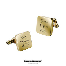 Personalised Cufflinks Custom Engraved Any Text for Wedding Dad Husband Son