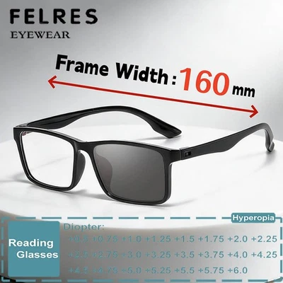 160 mm großes Gestell TR90 Anti Blaulicht Lesebrille breites Gesicht Brille Lesebrille - Bild 1 von 4
