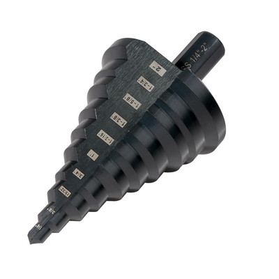 HSS 1/4-2 Inch Large High Speed Steel Step Drill Bits, Doubles Flutes Large Step