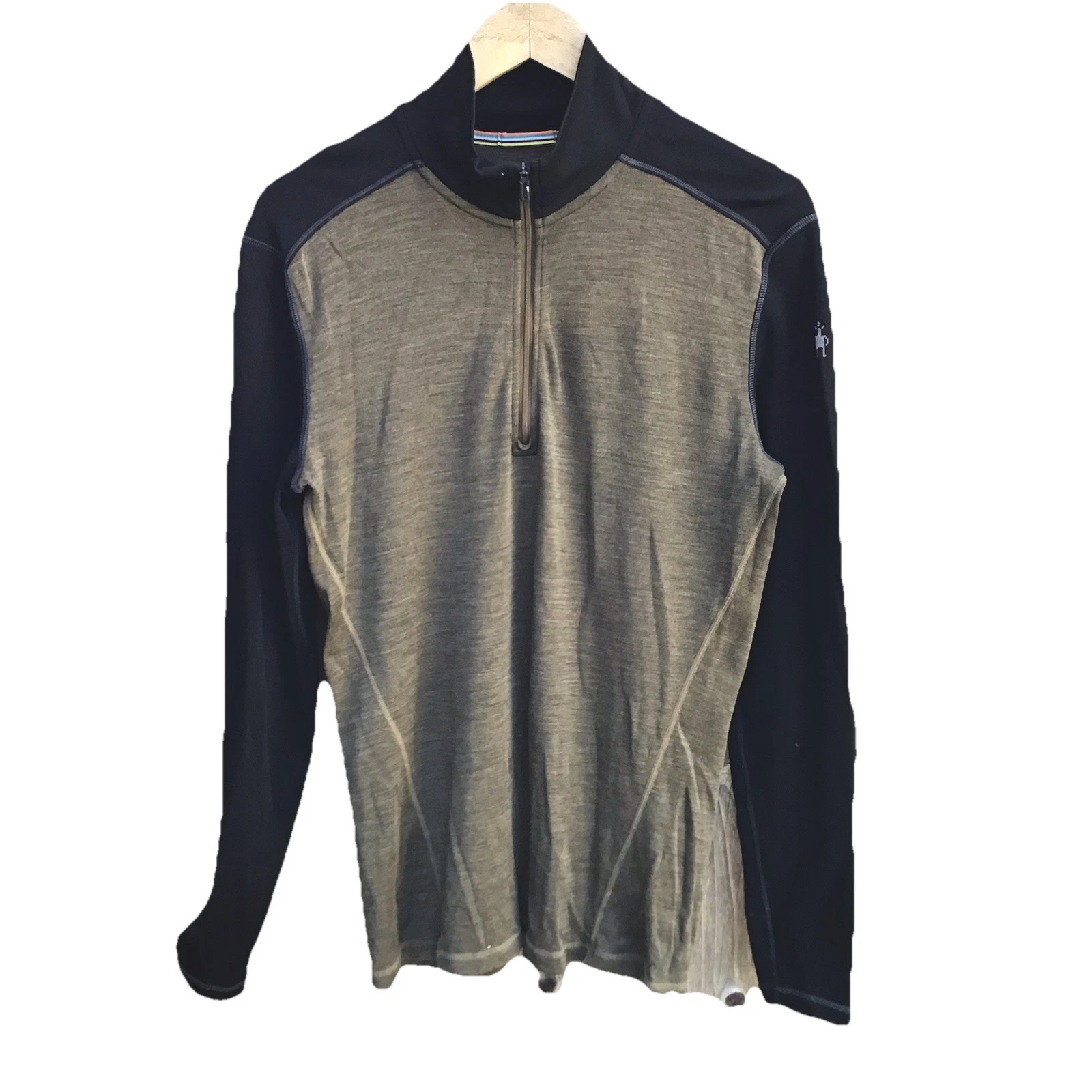 Smartwool Merino Wool 1/4 Zip Long Sleeve Base Layer Shirt Mens Medium