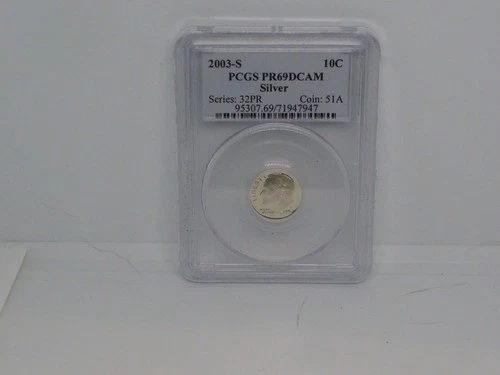 2003S SILVER ROOSEVELT DIME PCGS PR69