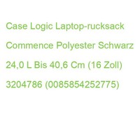Case Logic Laptop-Rucksack Commence Polyester Schwarz 24,0 L Bis 40,6 Cm (16 Zol