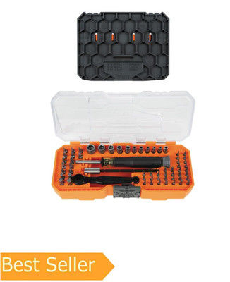 Klein Tools 80177 MODbox Ratcheting Driver Set with MODbox Case Adapter 65 Piece