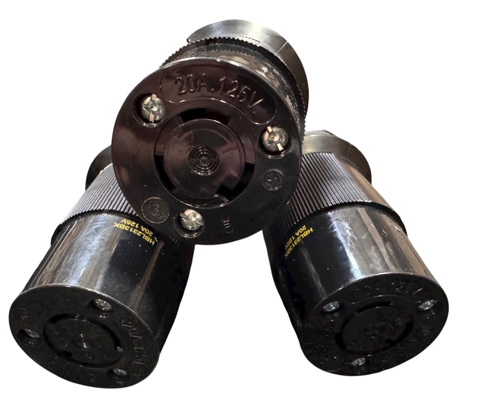 L21-30P to 3x L6-20R Splitter Power Cord 20A, 250V, 12/3 SJO Jacket BLK