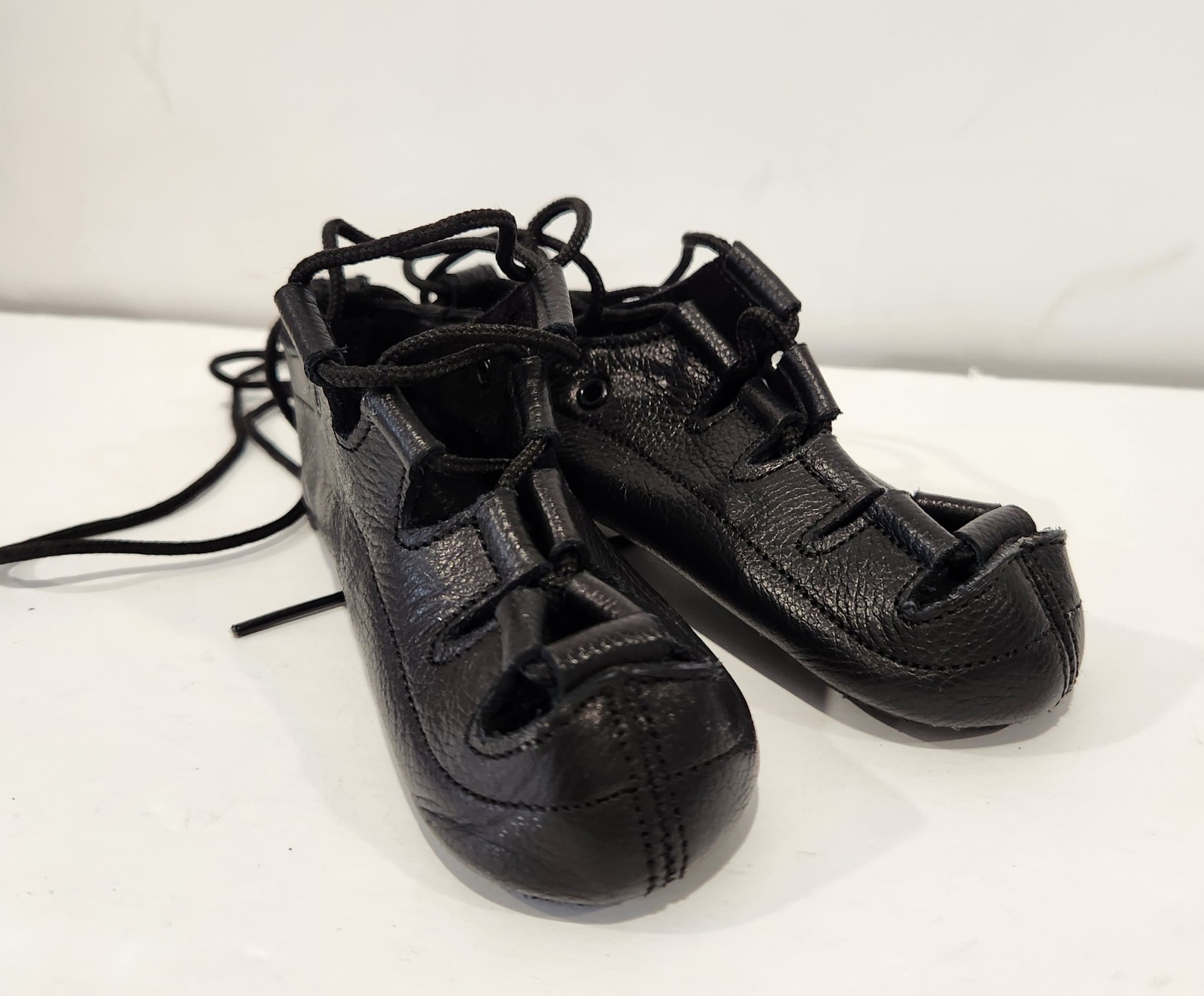 Black Leather Toddler Little Girls 10.5 W Wide