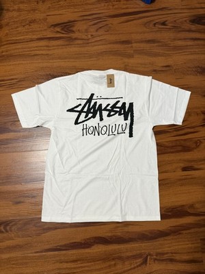 『新品未着用』STUSSY HONOLULU ホワイト Mサイズ NWT STUSSY HONOLULU WHITE SHIRT SIZE M 100% AUTHENTIC WITH TAGS | eBay