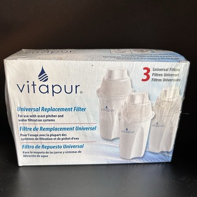 Vitapur 3 Pack Sealed NOS Replacement Water Pitcher Filters Universal