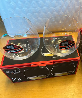 Riedel O Oaked Chardonnay Glasses Set of 2 - 0414/97 in retail box