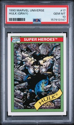 1990 Marvel Universe Hulk (Gray) #17 PSA 10