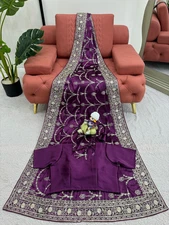 Saree Blouse Bollywood Party Wear Indian Pakistani New Sari Wedding Designer