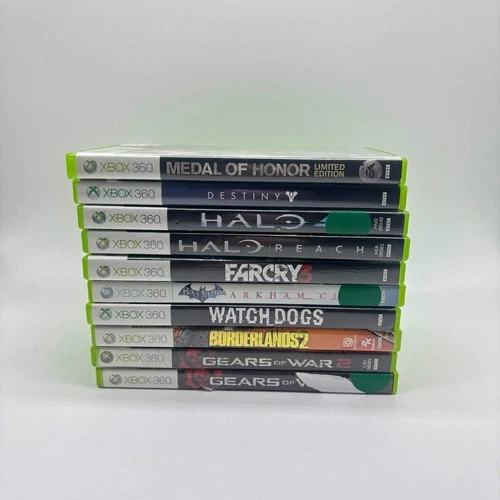 Lot of 10 Microsoft Xbox 360 Games Halo Destiny Watch Dogs Gears Shooter