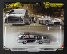 HOT WHEELS PREMIUM - TEAM TRANSPORT MERCEDES-BENZ 300 SLR  MERCEDES TRANSPORTER