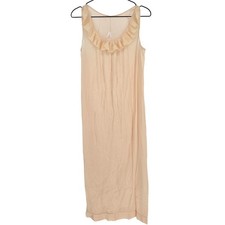 Vintage 1970s Sears Womens Sz M 100 Nylon Maxi Length Nightgown Light Pink