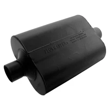 Super 40 Exhaust Muffler Series Delta Flow Aluminized Steel Oval Black Exhaust