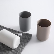 1xBathroom Tumblers Plastic Mouthwash Cup Coffee Tea Water Mug Toothbrush Holder