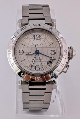 Cartier Pasha C Meridian GMT  W31029M7 35mm Automatic
